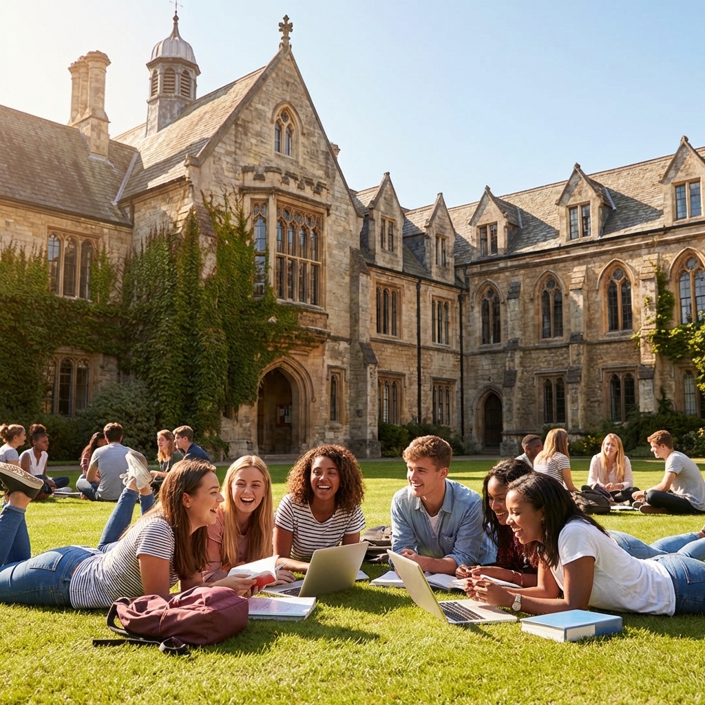 Students at prestigious university